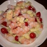 Shrimp Salad! Shrimp, Cherry Tomatoes, Avocado, Balsamic  Dressing